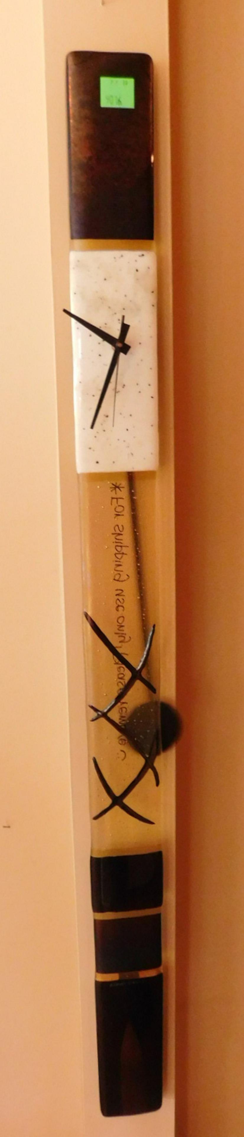 Nina Ca....? Modern glass wall clock (1 of 5)