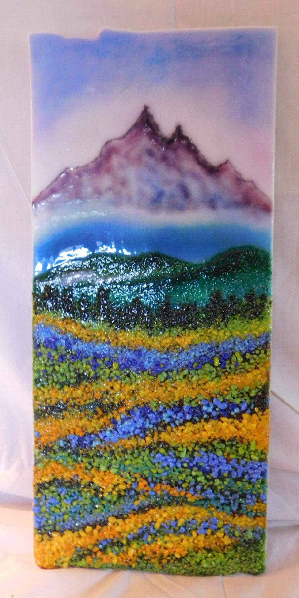 Anne Nye signed Studio Glass panel (1 of 4)