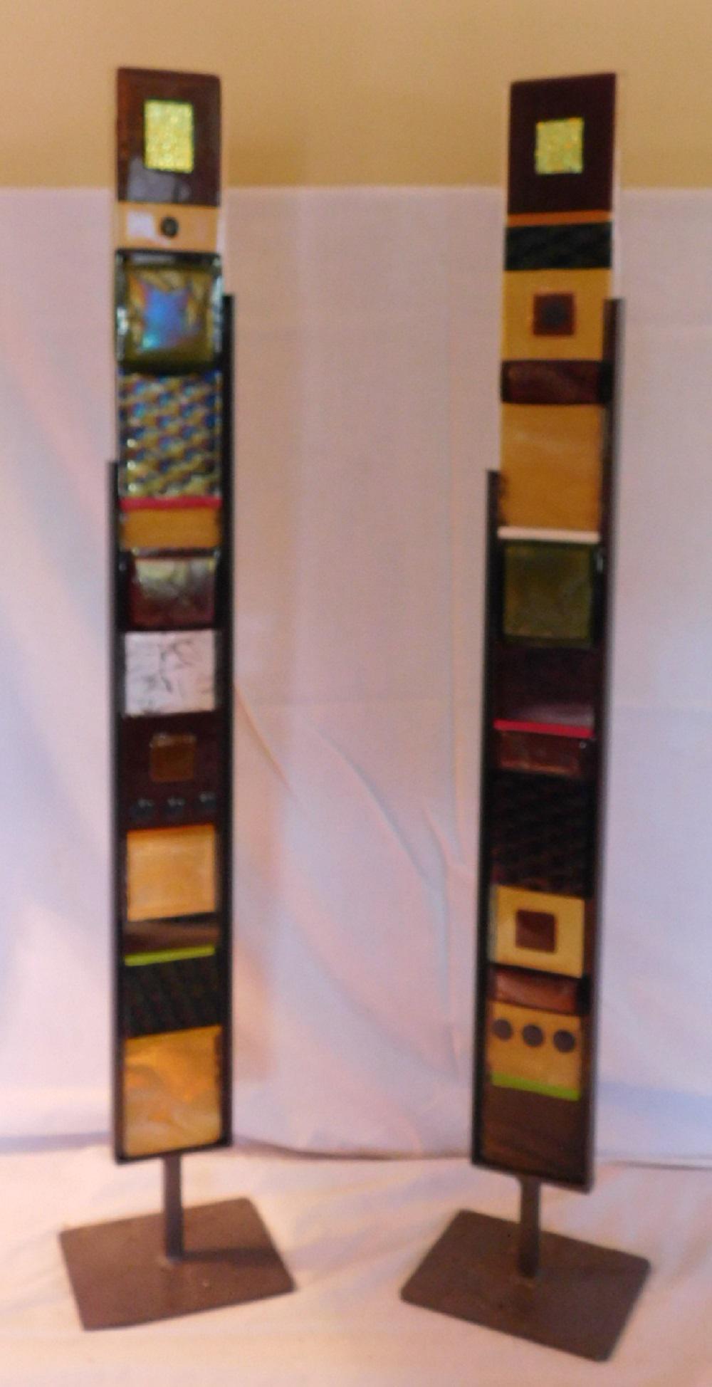 Two freestanding art glass panels (1 of 5)