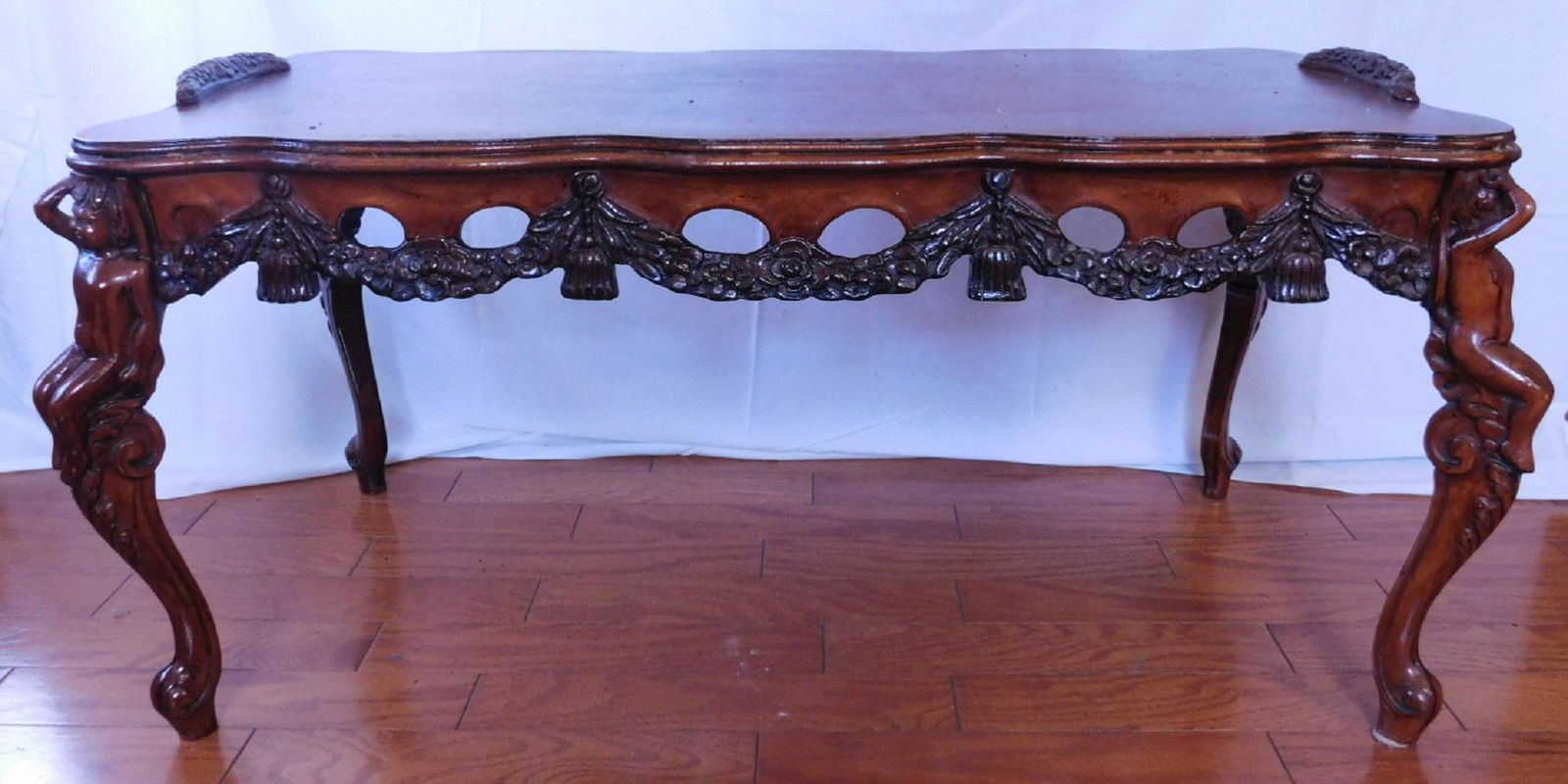 Figural carved coffee table (1 of 4)