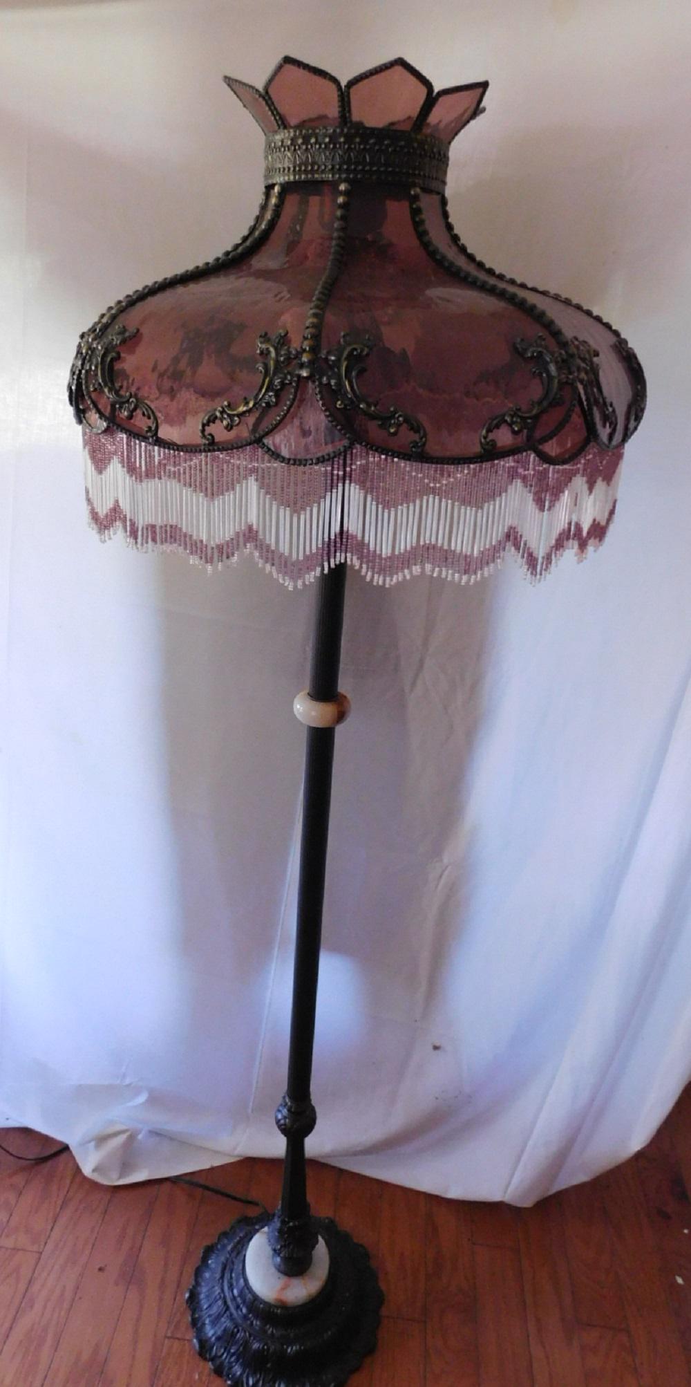 Slag glass floor lamp (1 of 4)