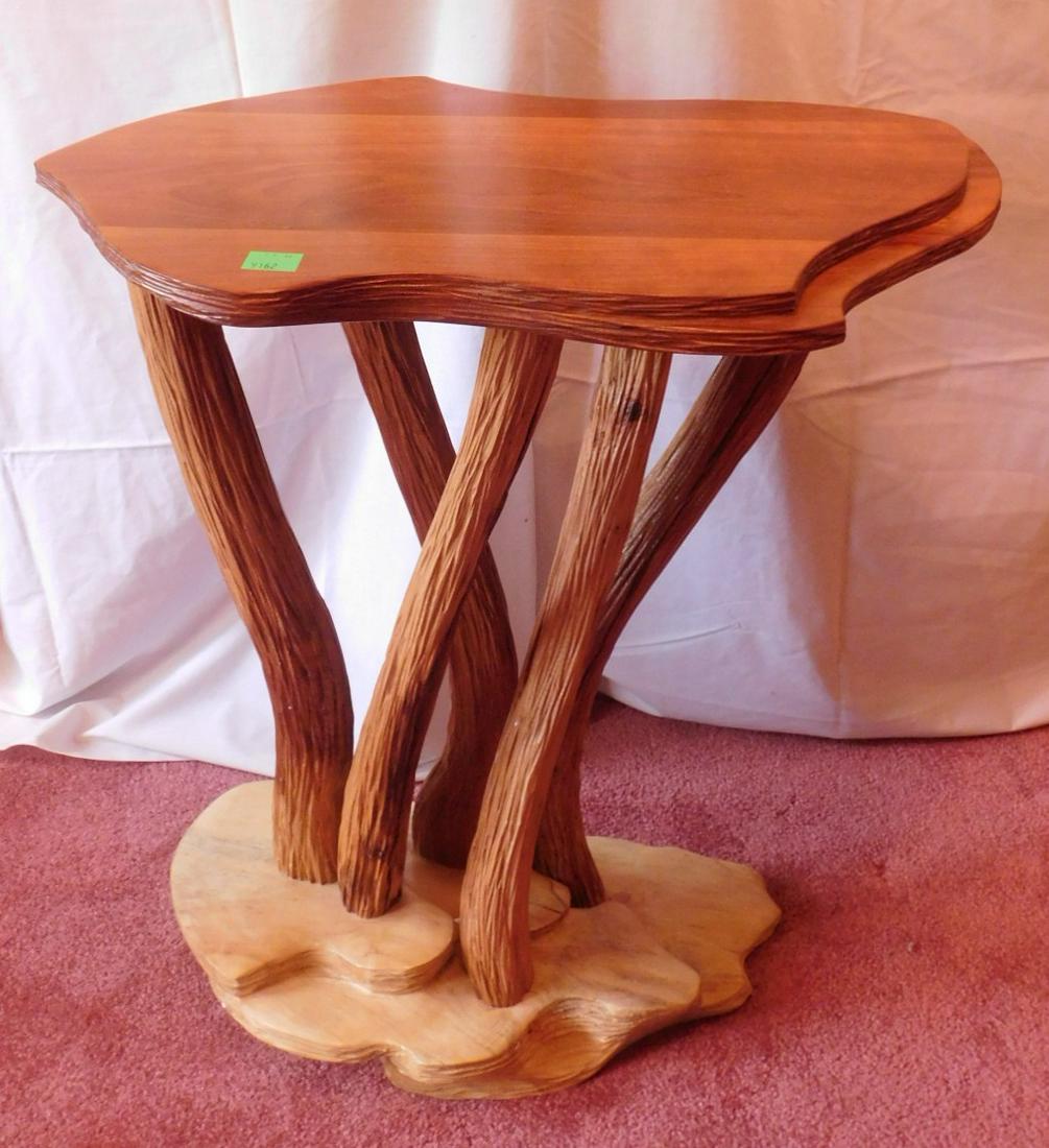 Unsigned artisan designed side table (1 of 9)