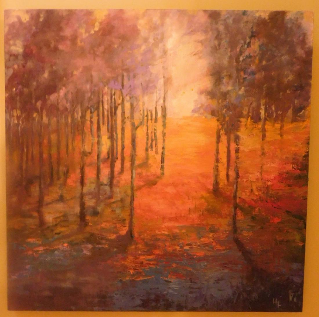 H.L. signed oil on panel (1 of 3)