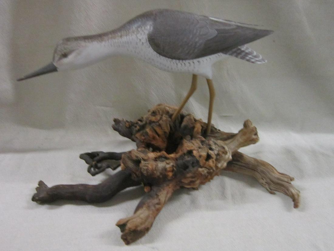 Carved Shore Bird, Signed (1 of 3)