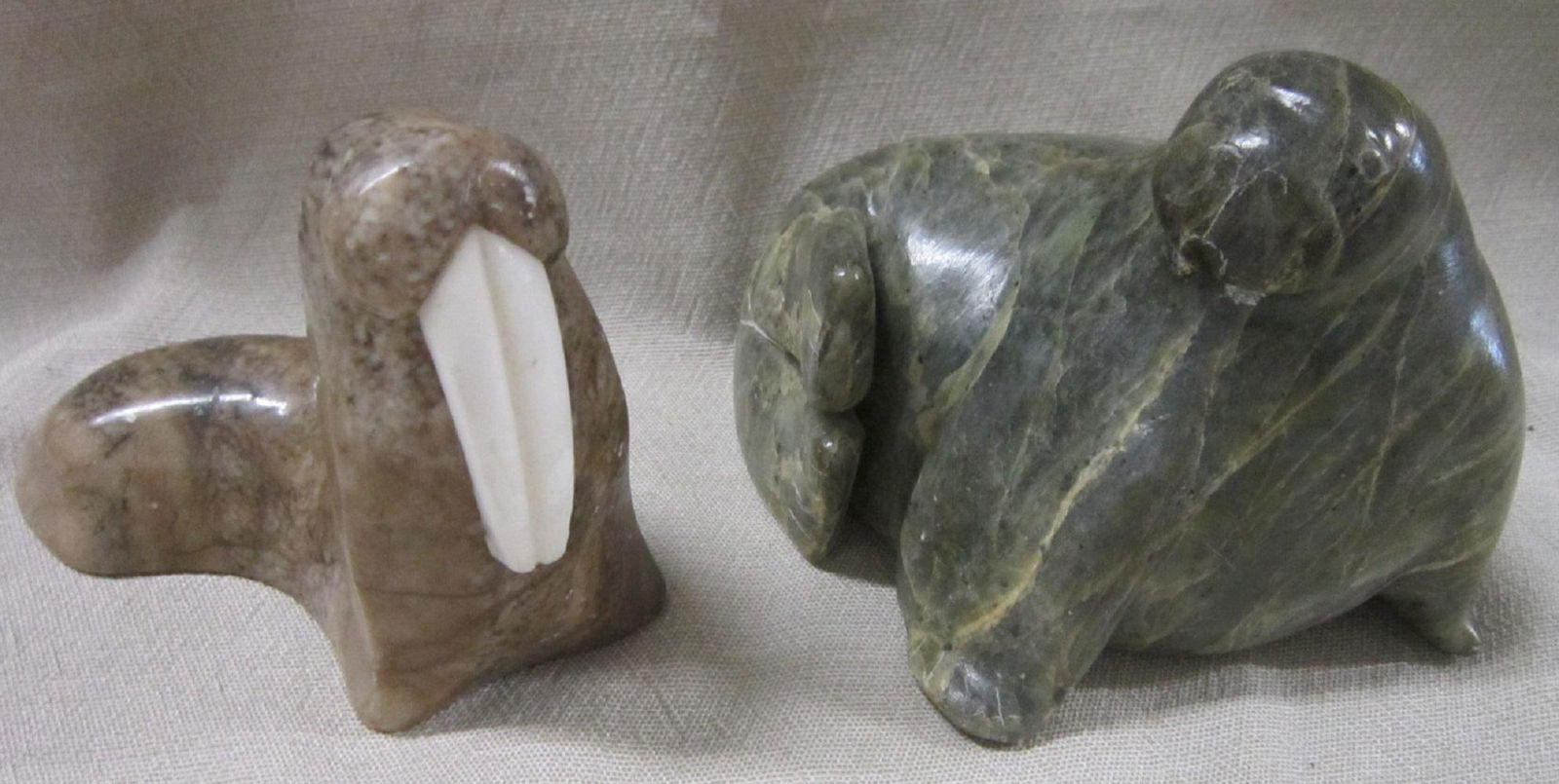 2 Inuit Stone Carvings (1 of 6)