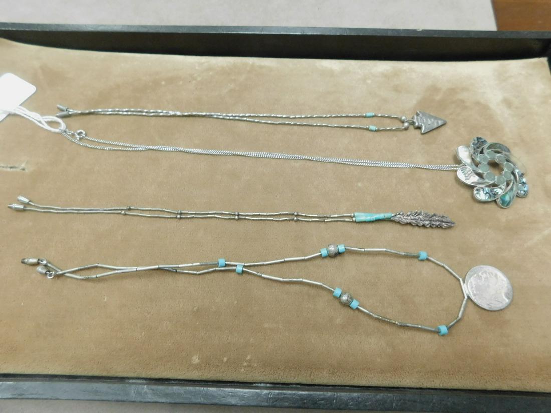 4 Mexican & Southwest Silver Necklace (1 of 5)