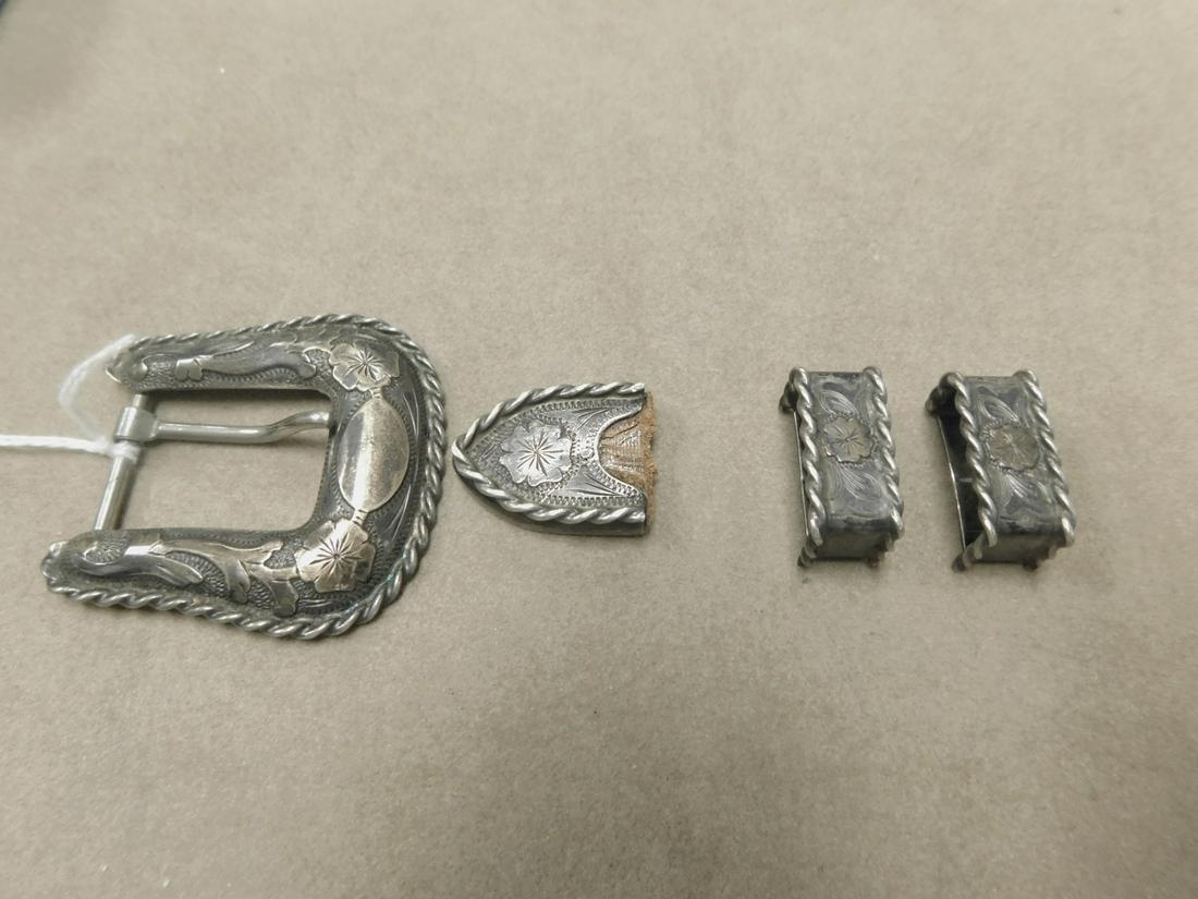 Fritch Bros. Sterling & 10k Buckle Set (1 of 4)