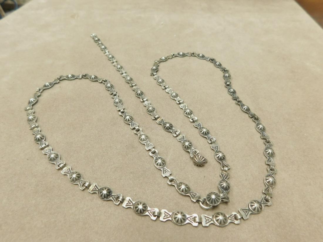 Unmarked Silver Tribal Necklace & Bracelet (1 of 3)
