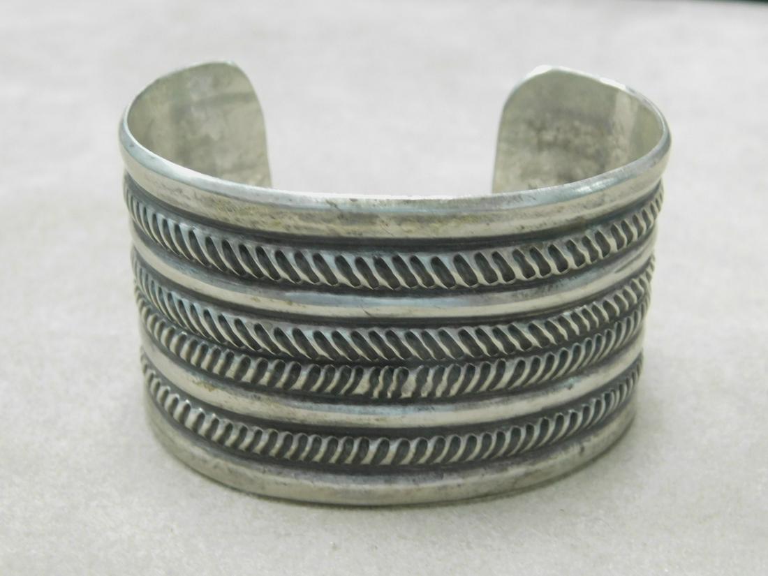 Sterling Nat. American Cuff Bracelet (1 of 3)
