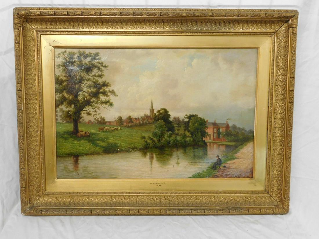 A.E. Evans Pastoral Painting (1 of 9)