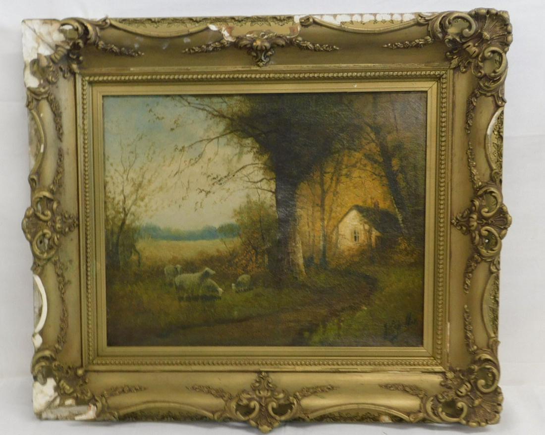 19th C. Pastoral Painting (1 of 9)