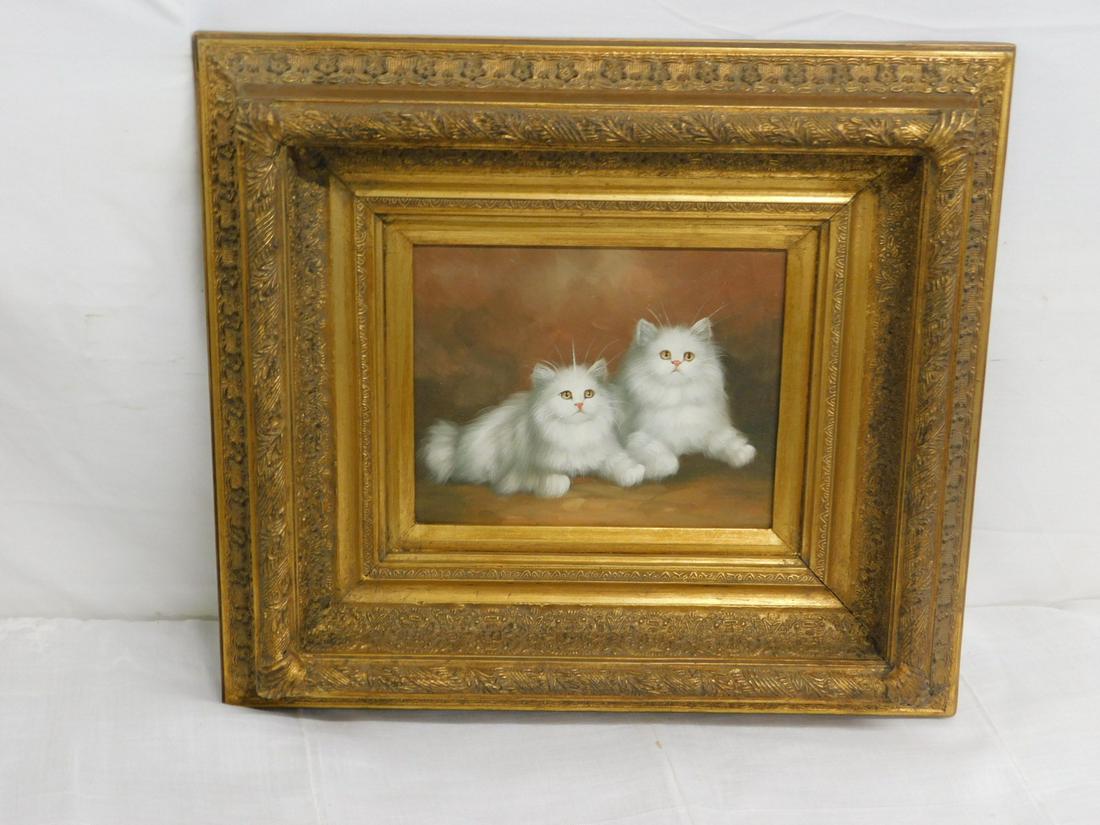 2 White Cat Paintings (1 of 8)
