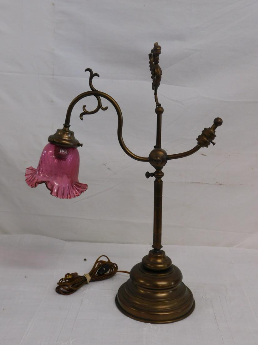 Antique Brass Desk Lamp (1 of 6)