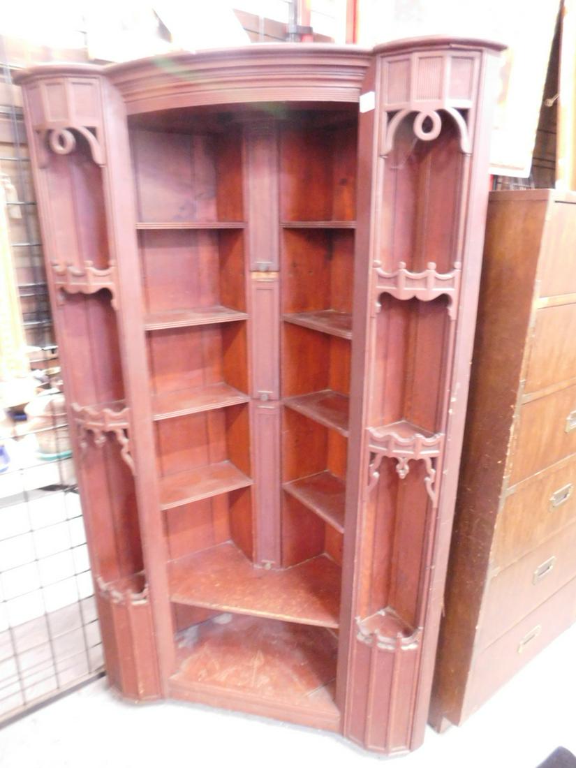 Gothic Revival Corner Cabinet (1 of 7)