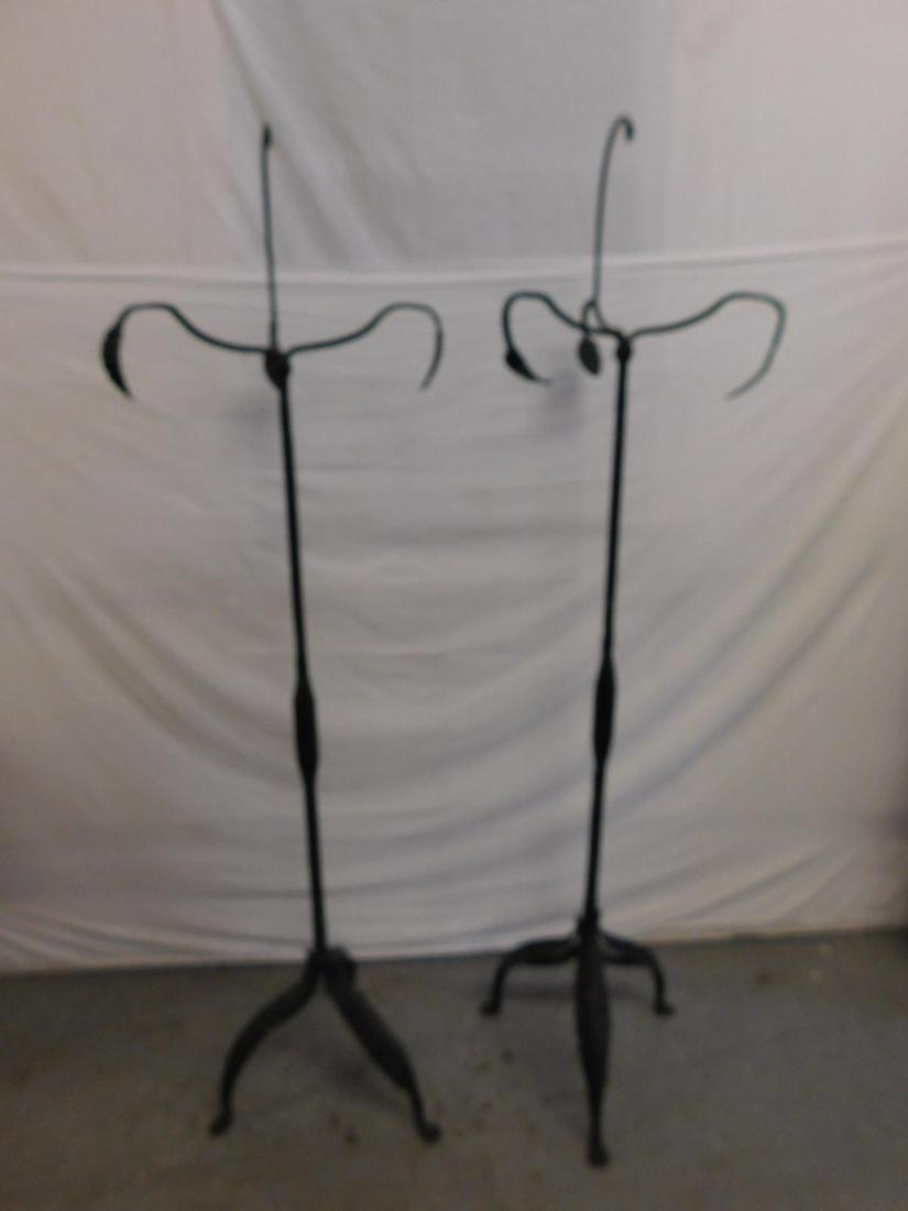 Pair Vintage Yellen Style Wrought Iron Plant Trees (1 of 6)