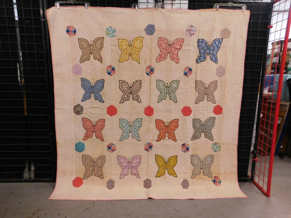 Vintage Applique Butterfly Quilt (1 of 7)