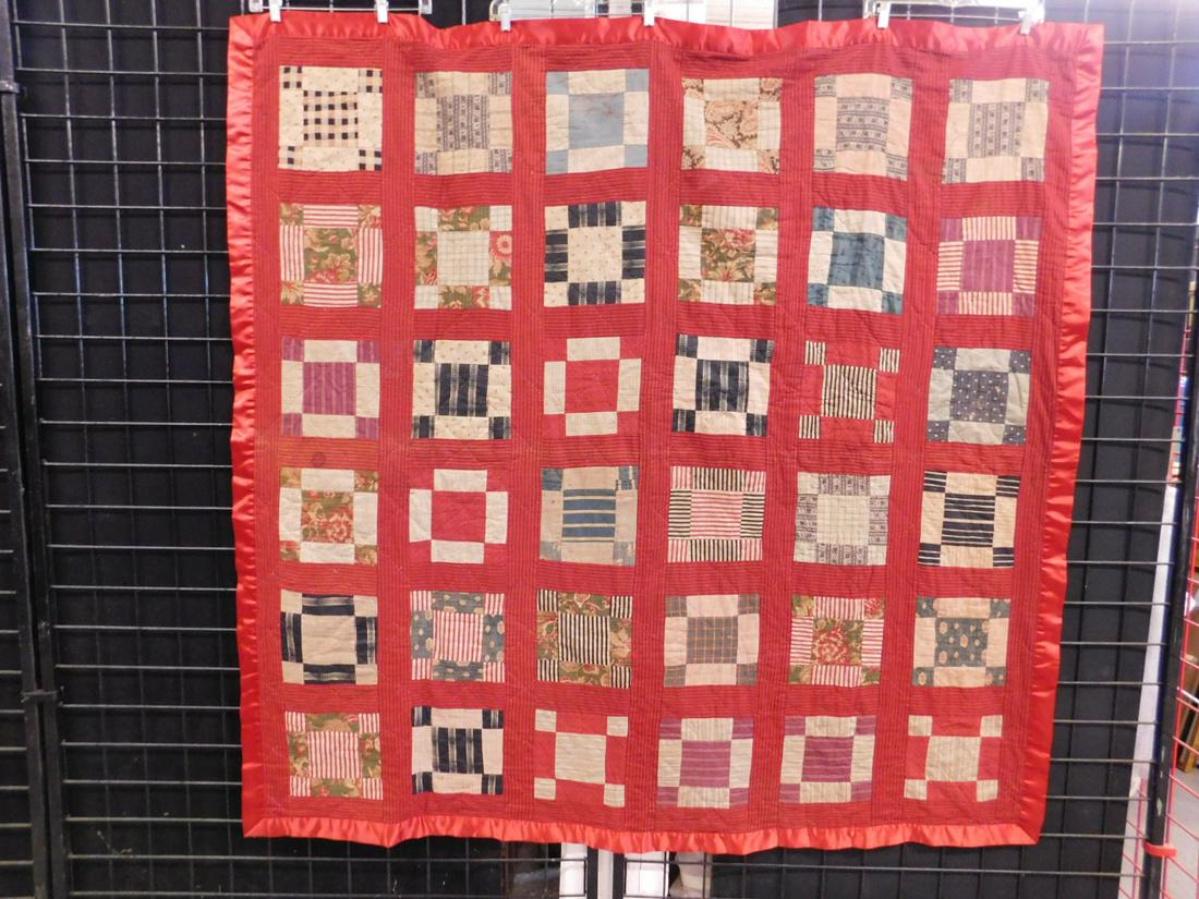 Antique Nine Patch Quilt (1 of 9)