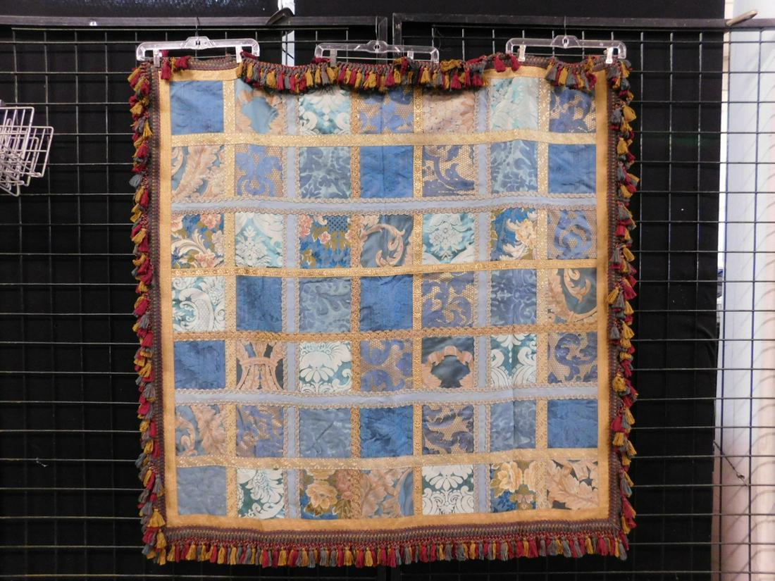 Vintage Brocade Patchwork Quilt Style Throw (1 of 7)