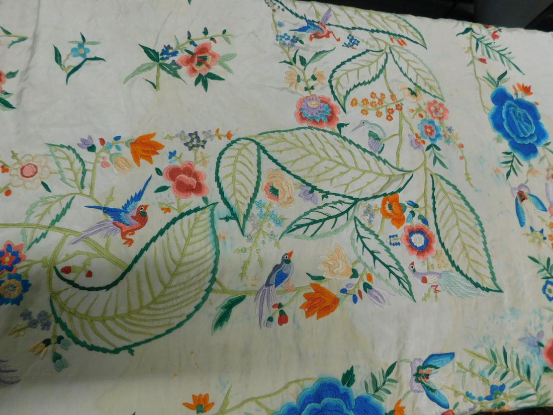 Embroidered Silk Piano Shawl (1 of 9)