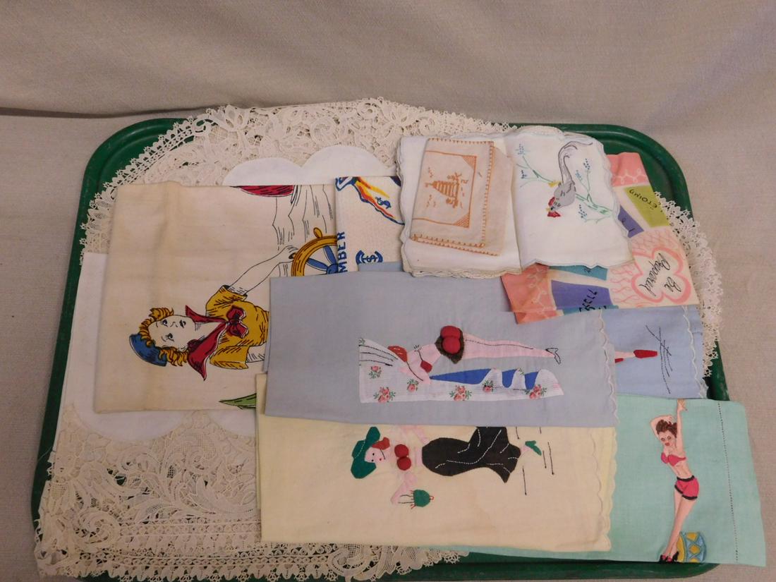 Assorted Embroidered & Printed Textiles & Linens (1 of 14)
