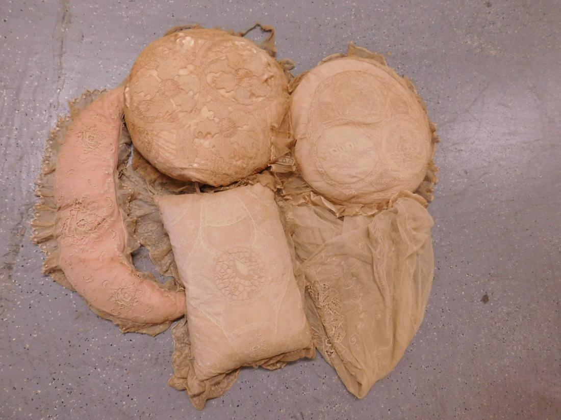 Lace Work Coverlet and Pillows (1 of 6)