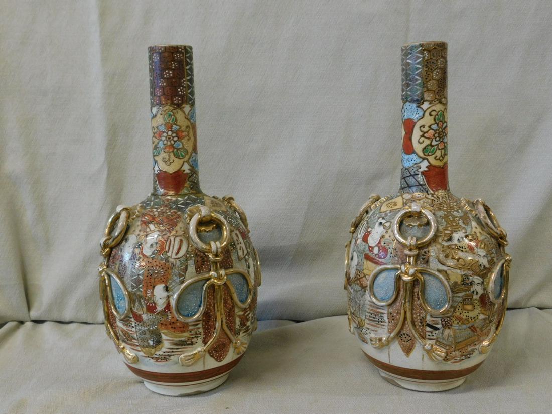 Pr Japanese Satsuma Vases (1 of 5)