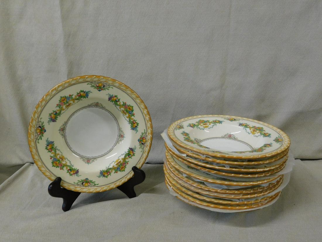 Set of 11 Minton's Bowls: Set of eleven Minton's Bowls, England, Shrewsbury pattern wide rim soup bowls, 7 11/16"d. CONDITION: Very fine.