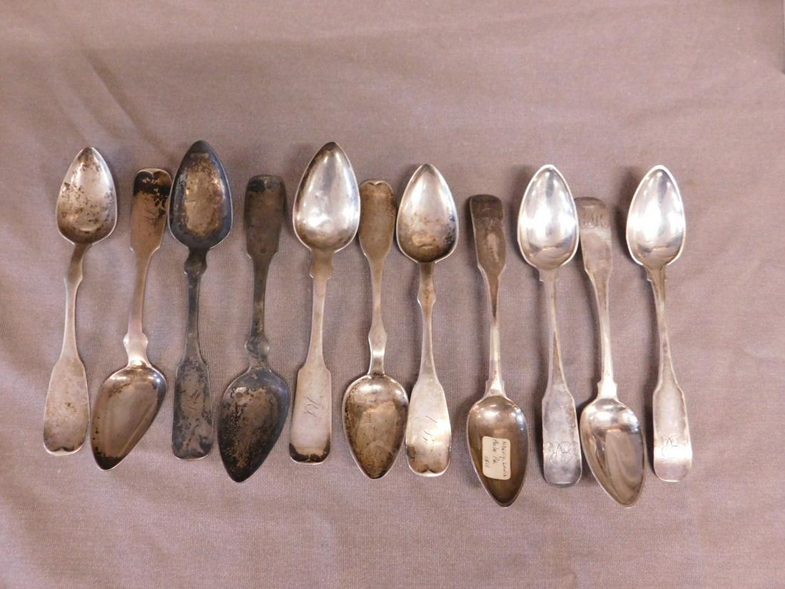 11 - 19th C. Teaspoons (1 of 5)