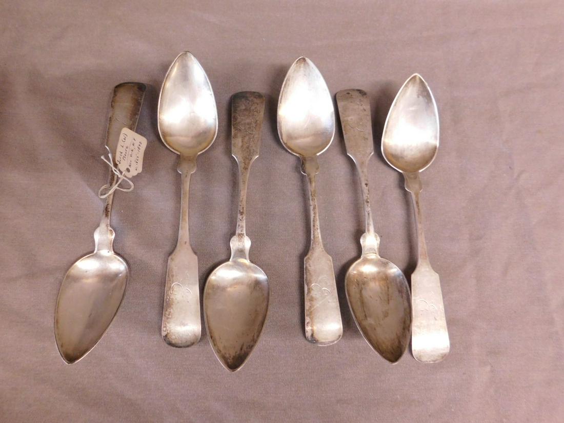 Set of 6 Coin Silver Tablespoons (1 of 4)