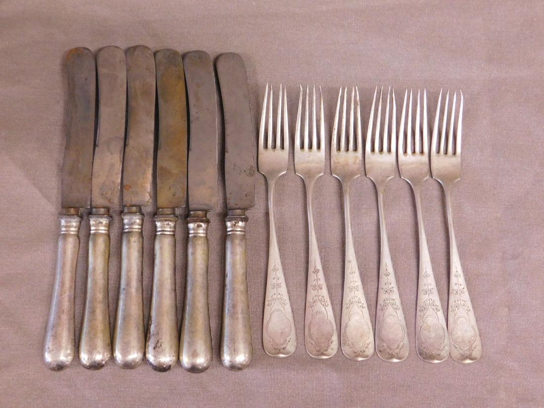 Set Continental Silver Knives & Forks (1 of 5)