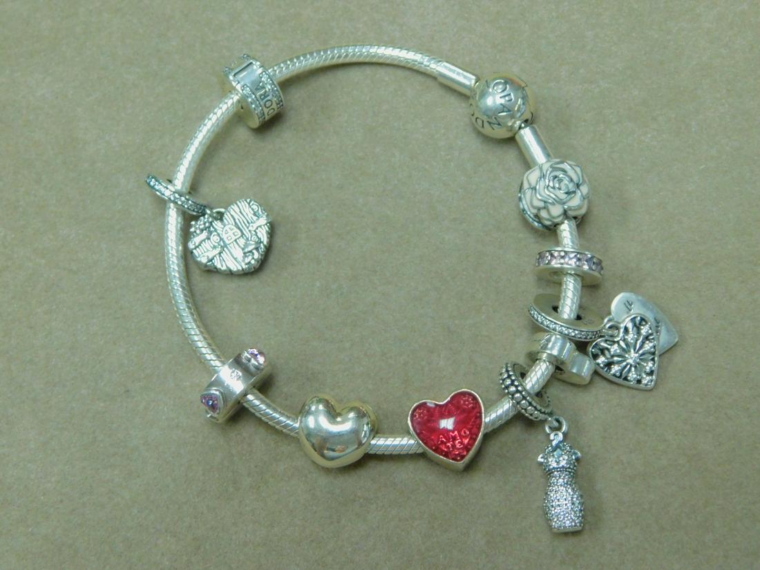Pandora Sterling Charm Bracelet (1 of 1)