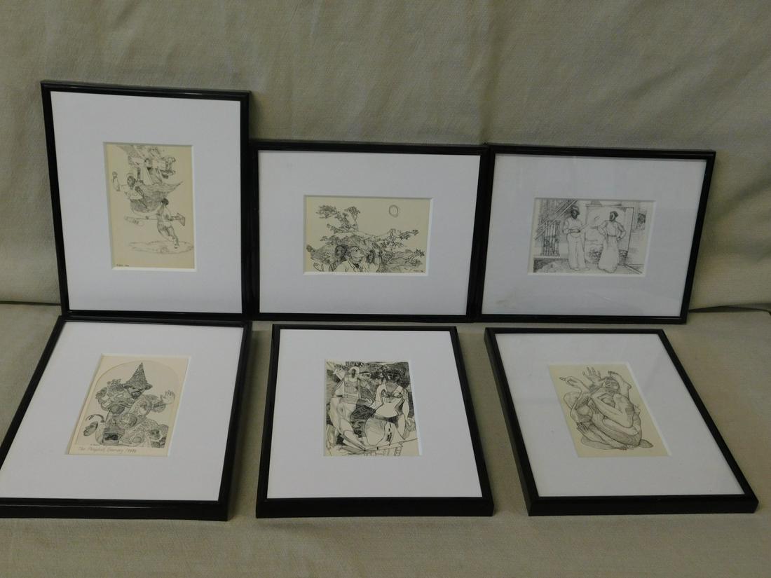 6 R(oland) Ayers Prints (1 of 8)