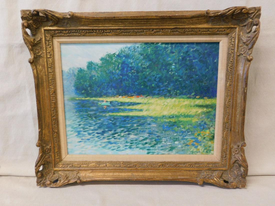 George Shawe Signed Pond Painting (1 of 6)