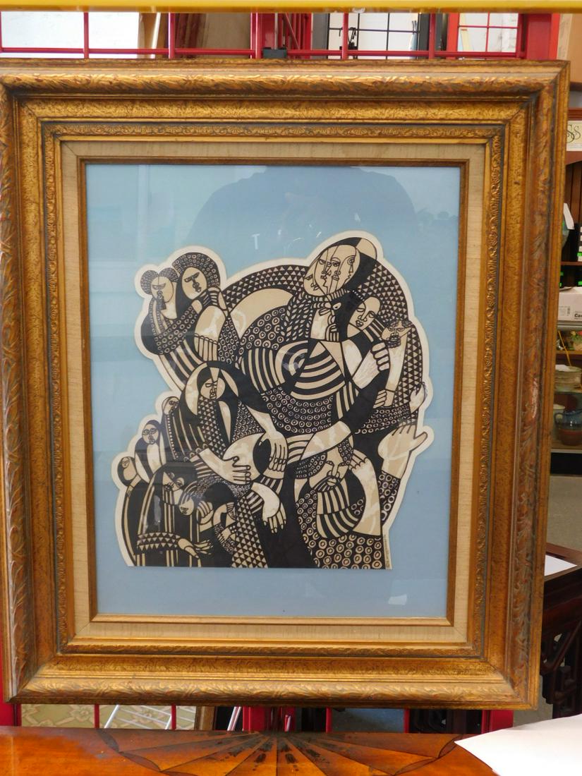 E. (mmett) worth mixed media painting (1 of 3)