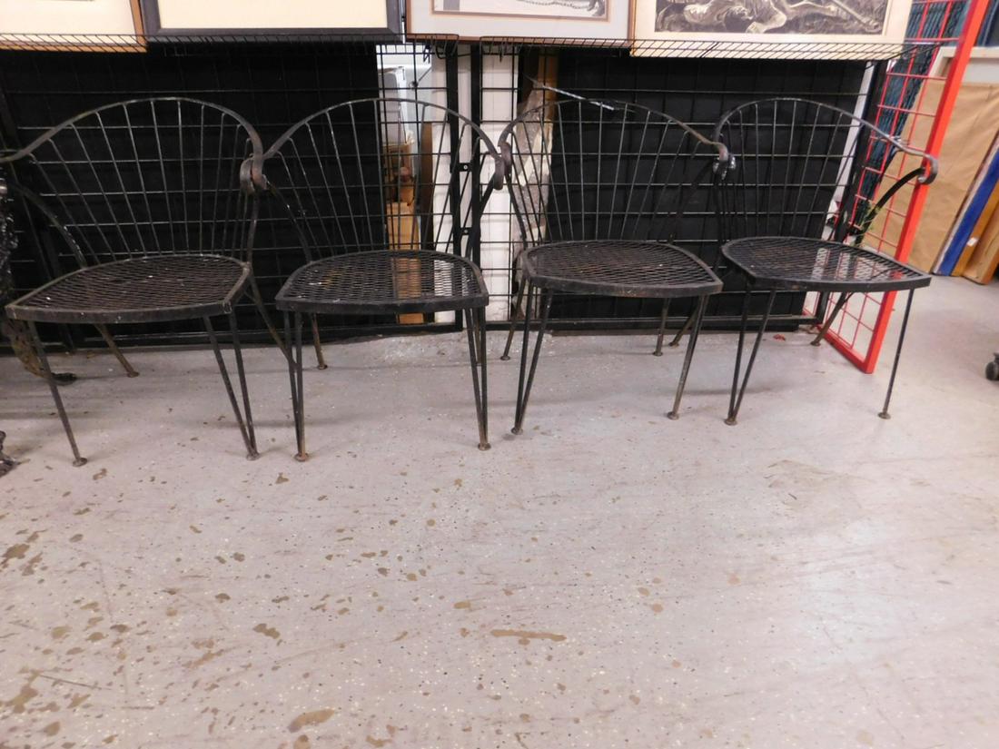 Set 4 Wrought Iron Chair (1 of 9)