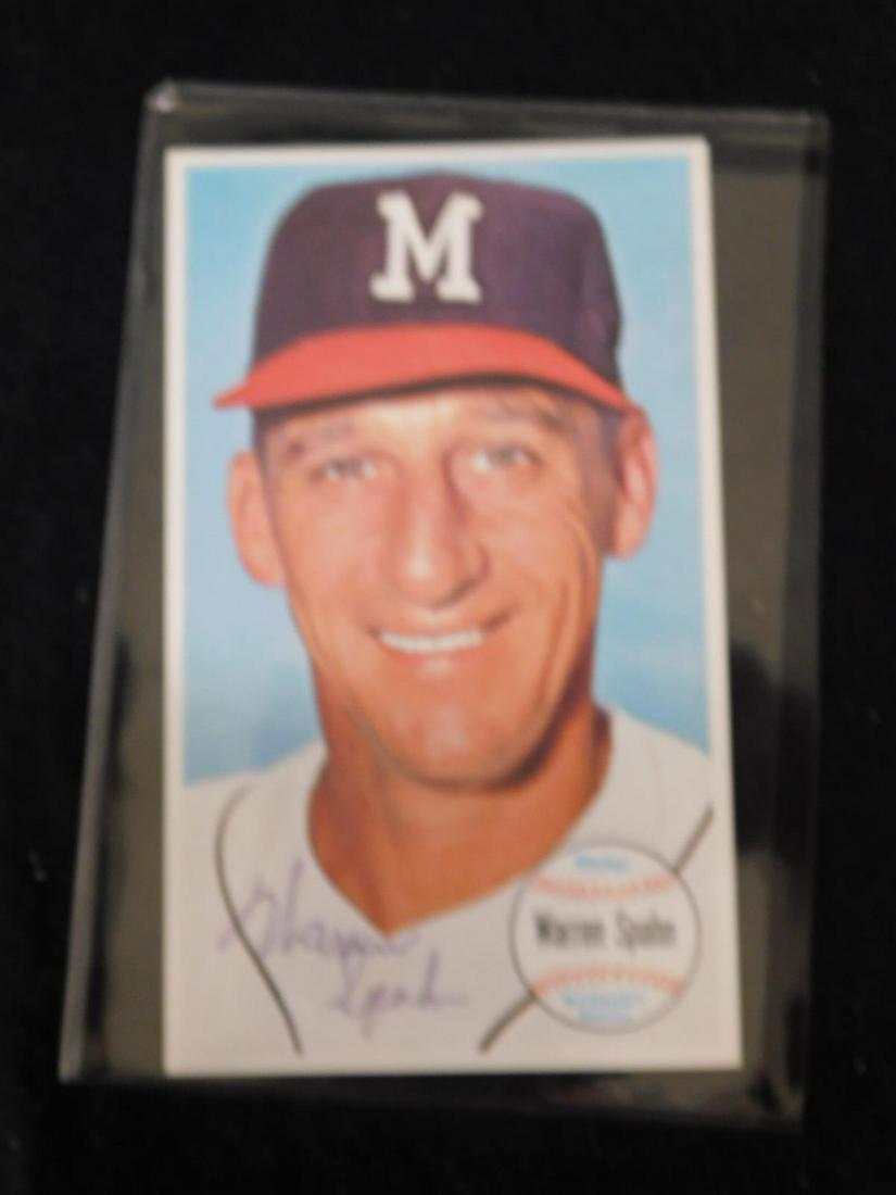 W. Spahn Signed 1964 Topps Giant Card (1 of 3)