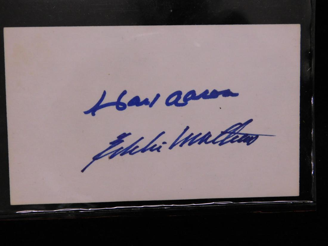 Aaron & Mathews Signed Index Card (1 of 1)