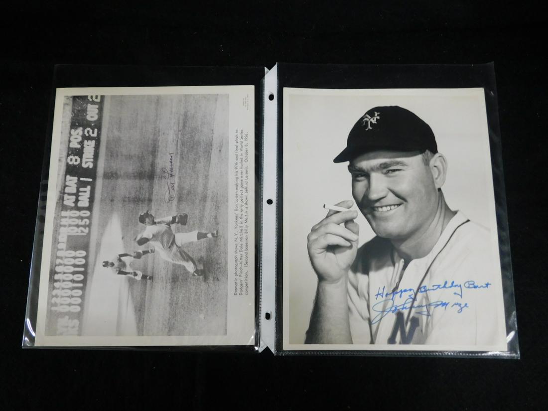 2 Signed NY Yankees Photos (1 of 3)