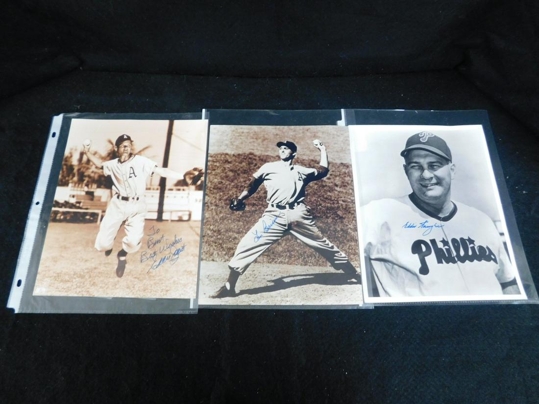 3 Vintage Philadelphia Ball Player Signed Photos (1 of 2)
