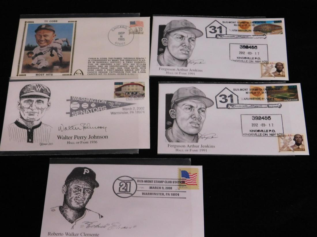 5 Baseball Player's 1st Day Covers (1 of 4)