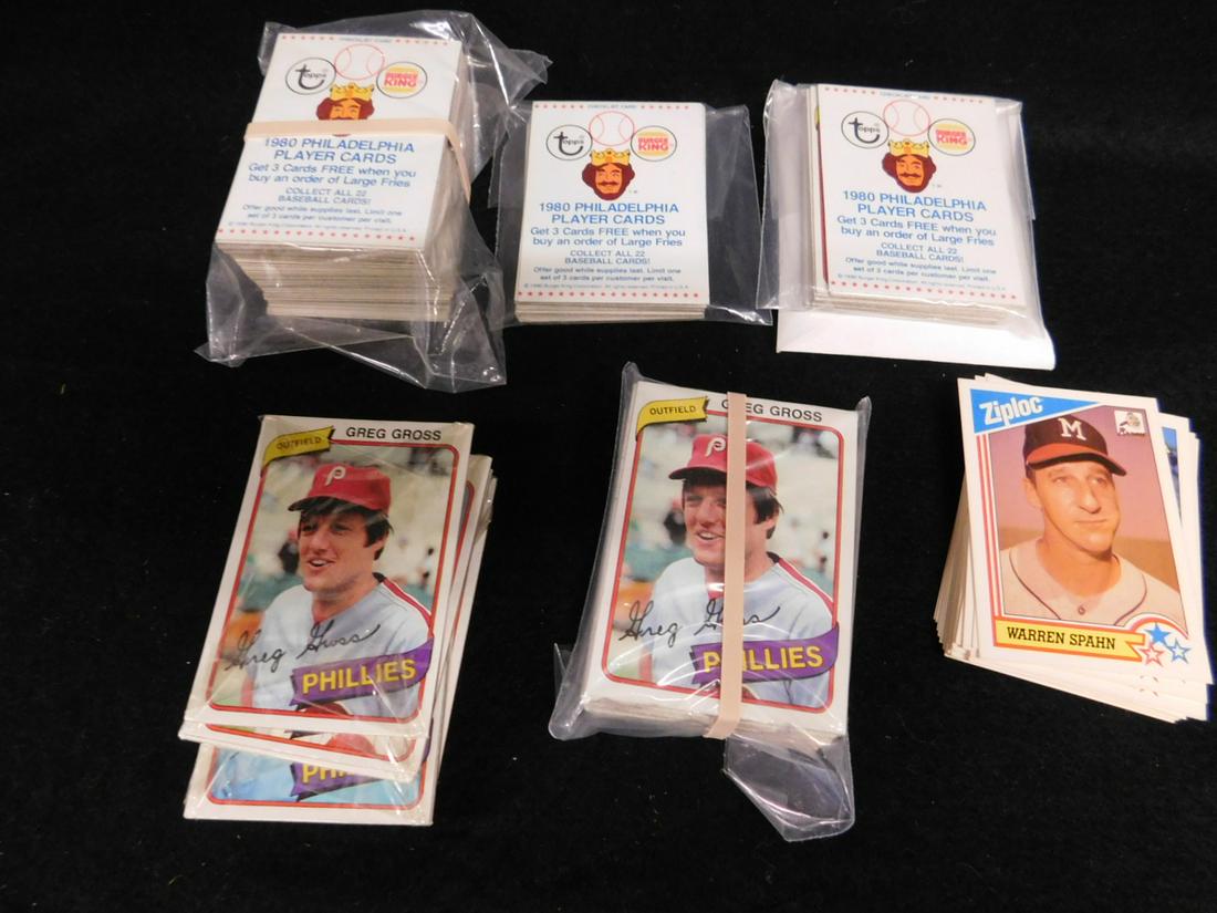 1980 Burger King Phillies & 1990 Ziploc Cards (1 of 4)