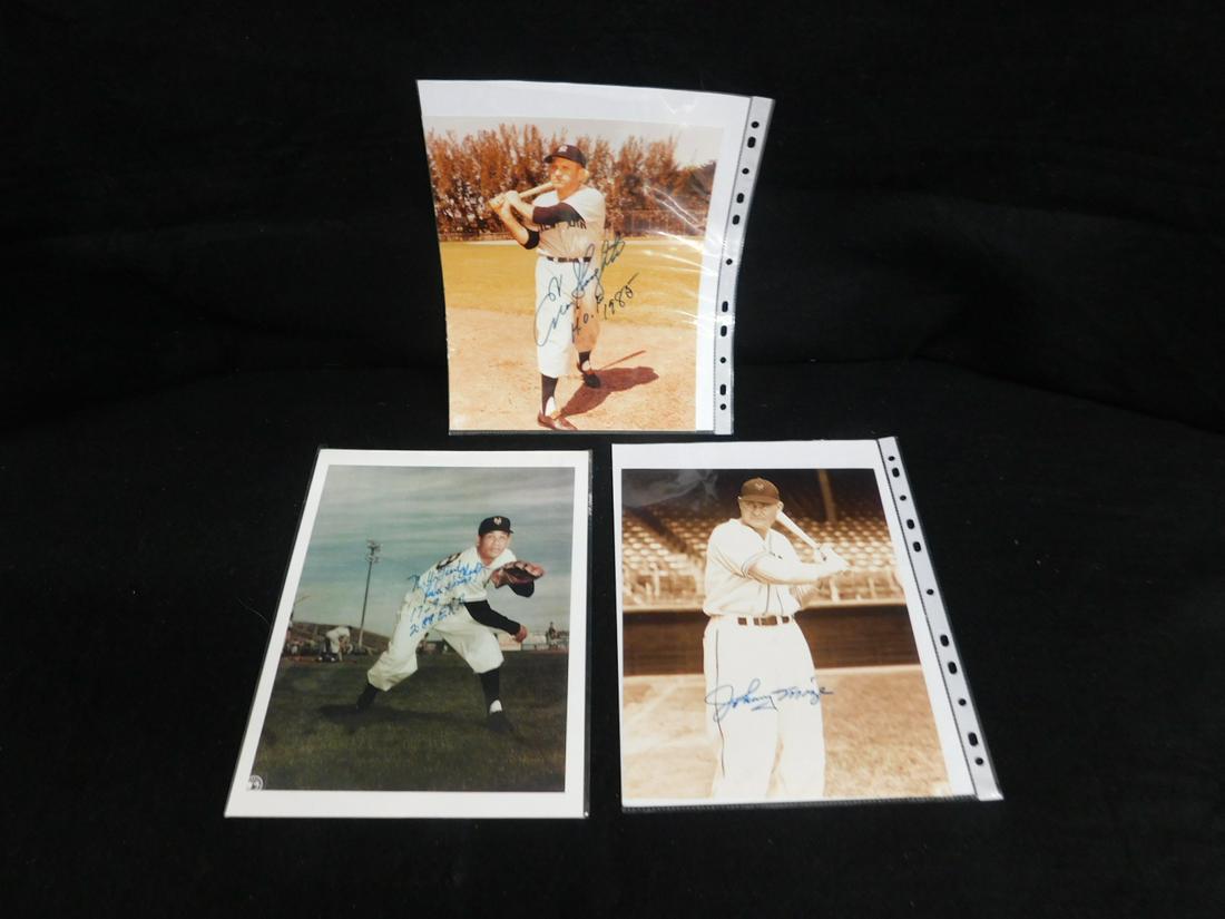 3 Signed NY Yankees Photos (1 of 4)