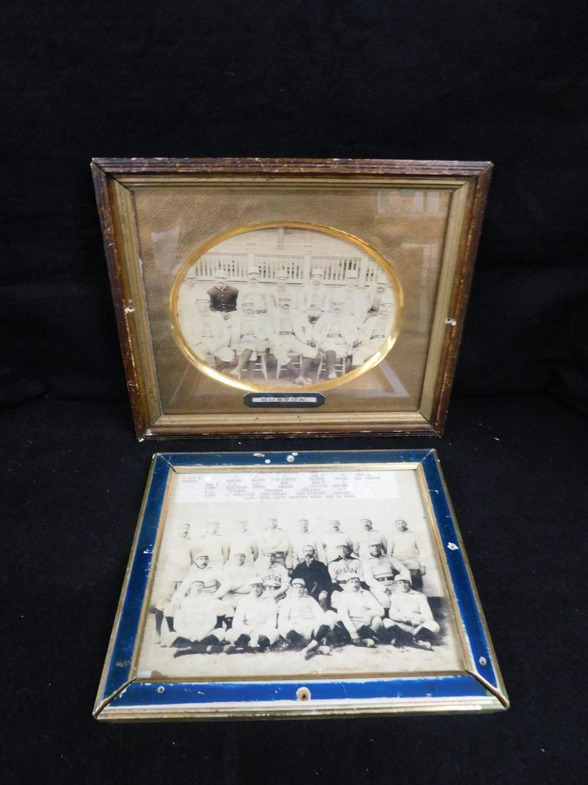 2 Framed Copies Early Boston Baseball Teams (1 of 3)