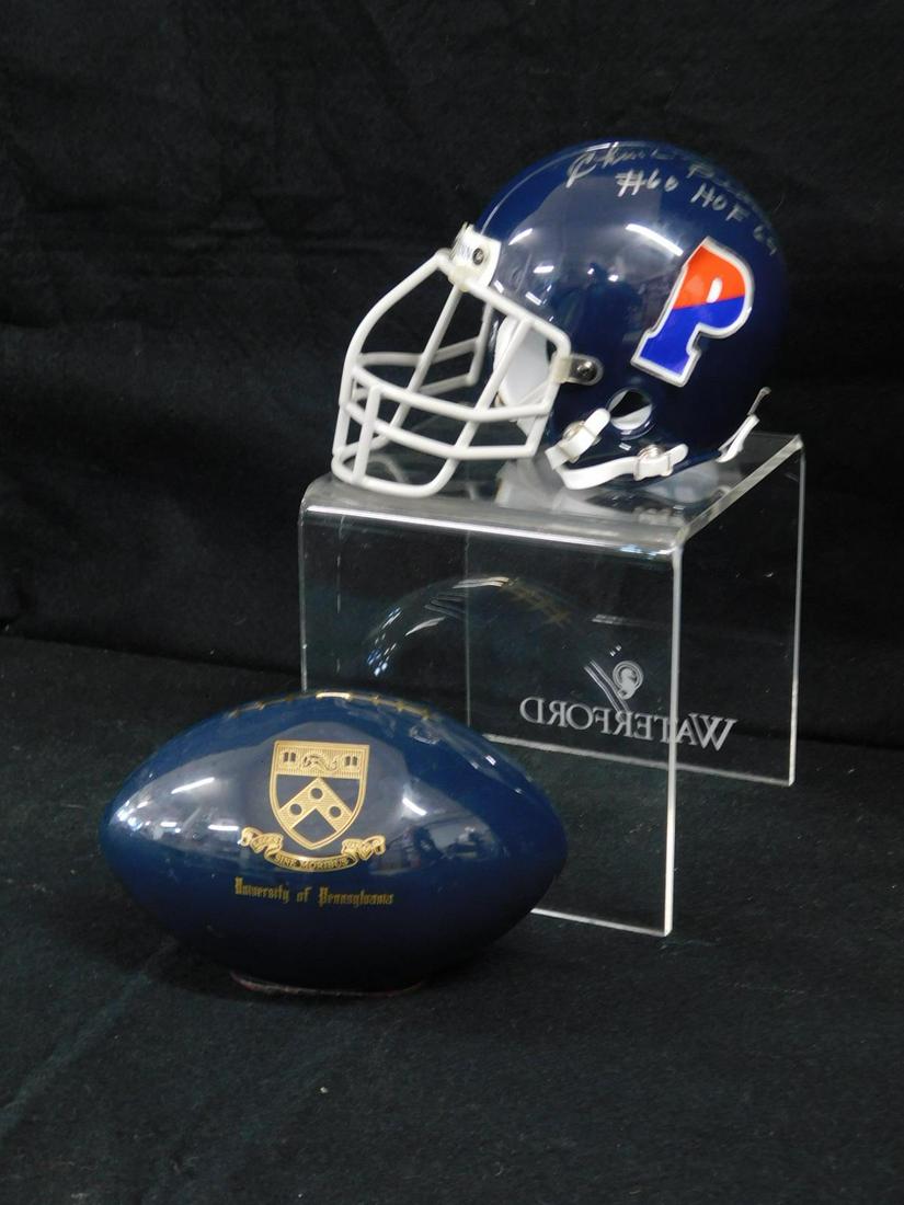 Bednarik Signed University of Penn Mini Helmet (1 of 4)