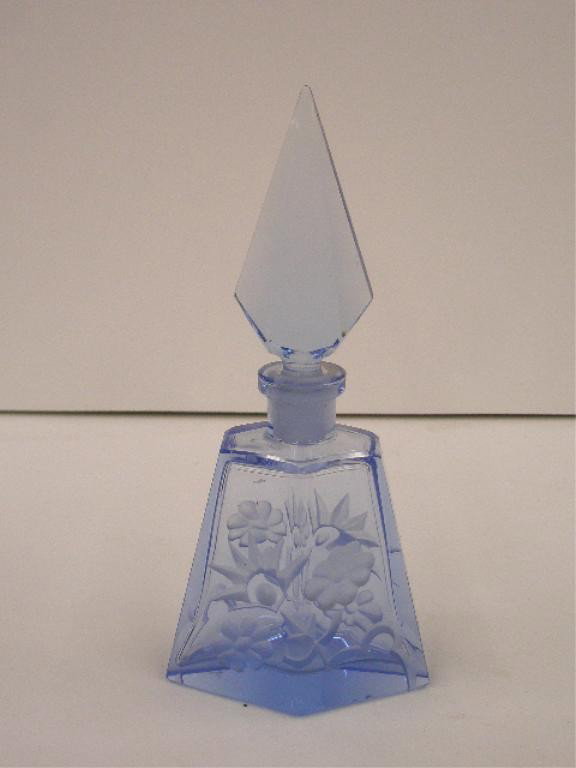 1930's Czechoslovakian Glass Perfume Bottle