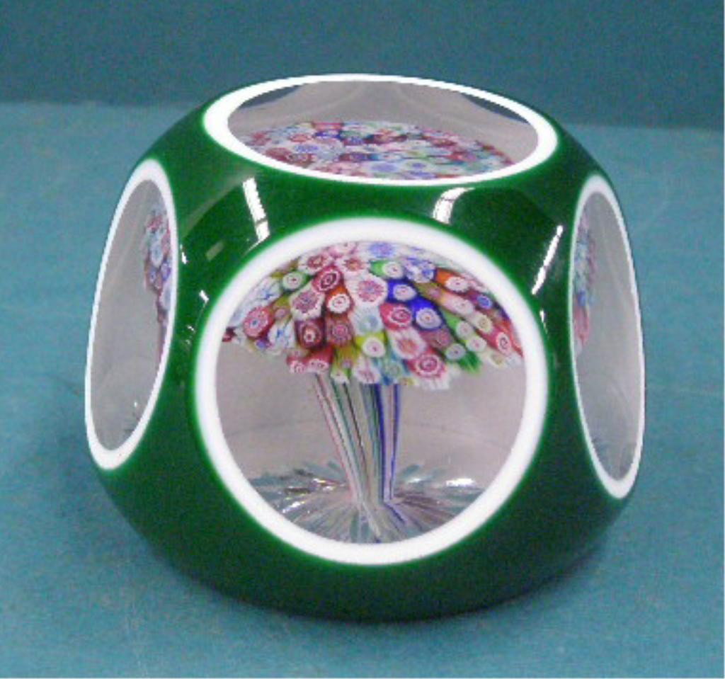 St. Louis Faceted Crystal Mushroom Paperweight