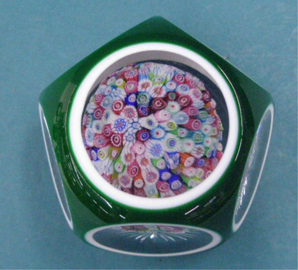 St. Louis Faceted Crystal Mushroom Paperweight - 2