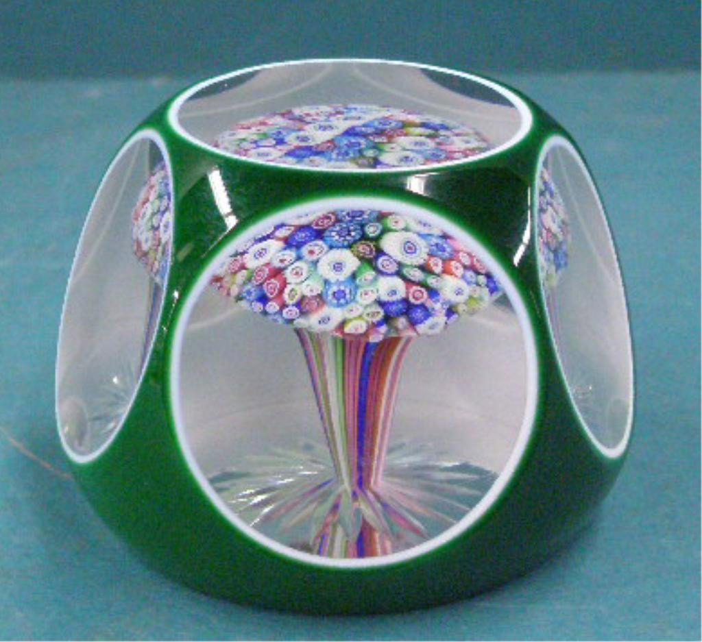 St. Louis Faceted Crystal Mushroom Paperweight