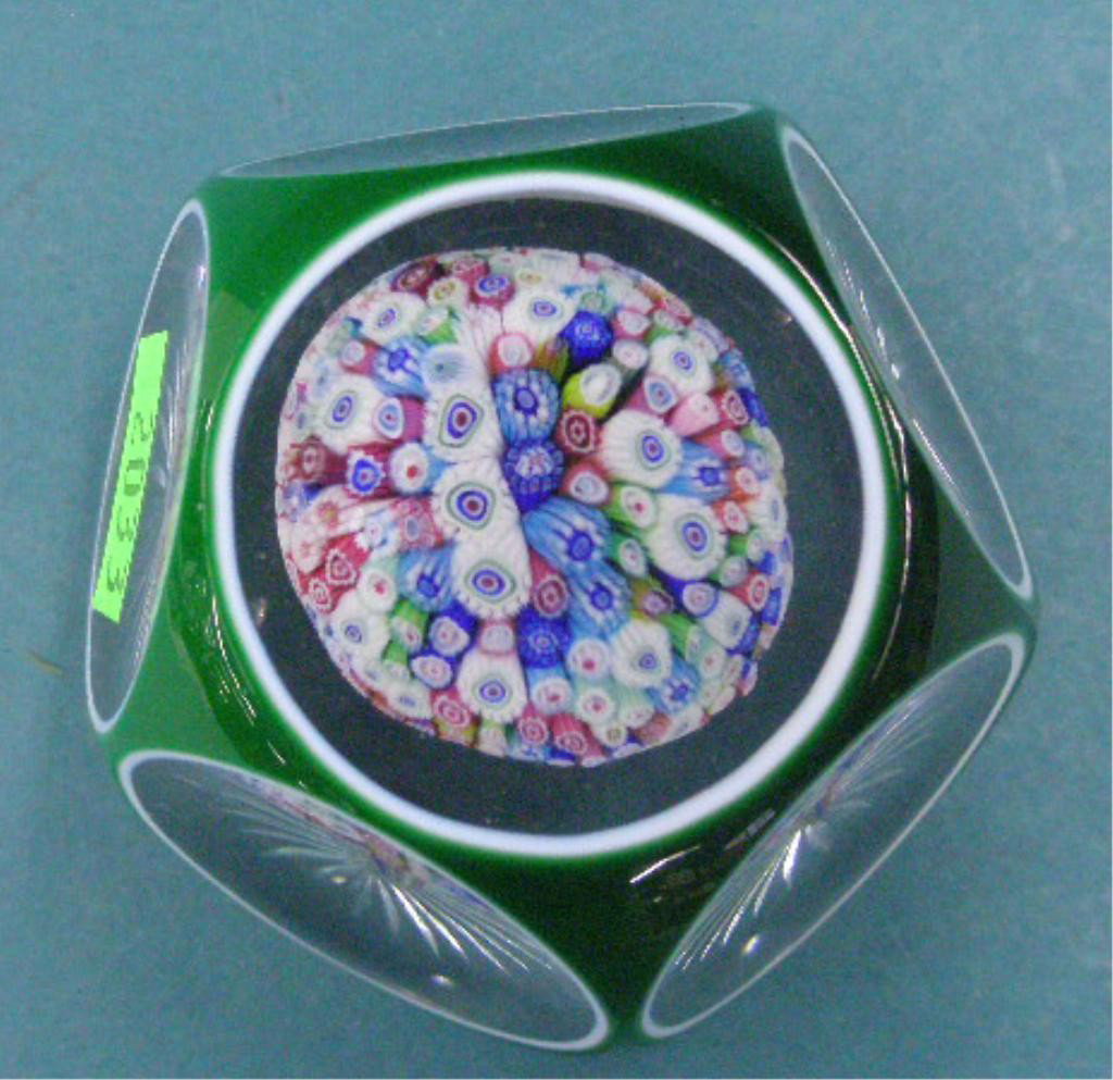 St. Louis Faceted Crystal Mushroom Paperweight - 2