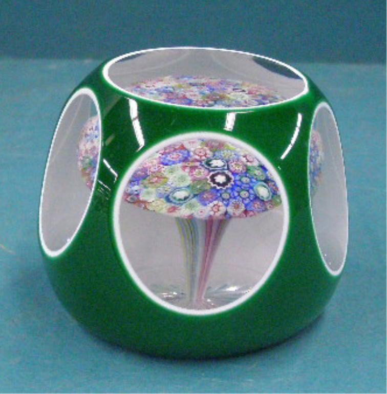 St. Louis Faceted Crystal Mushroom Paperweight